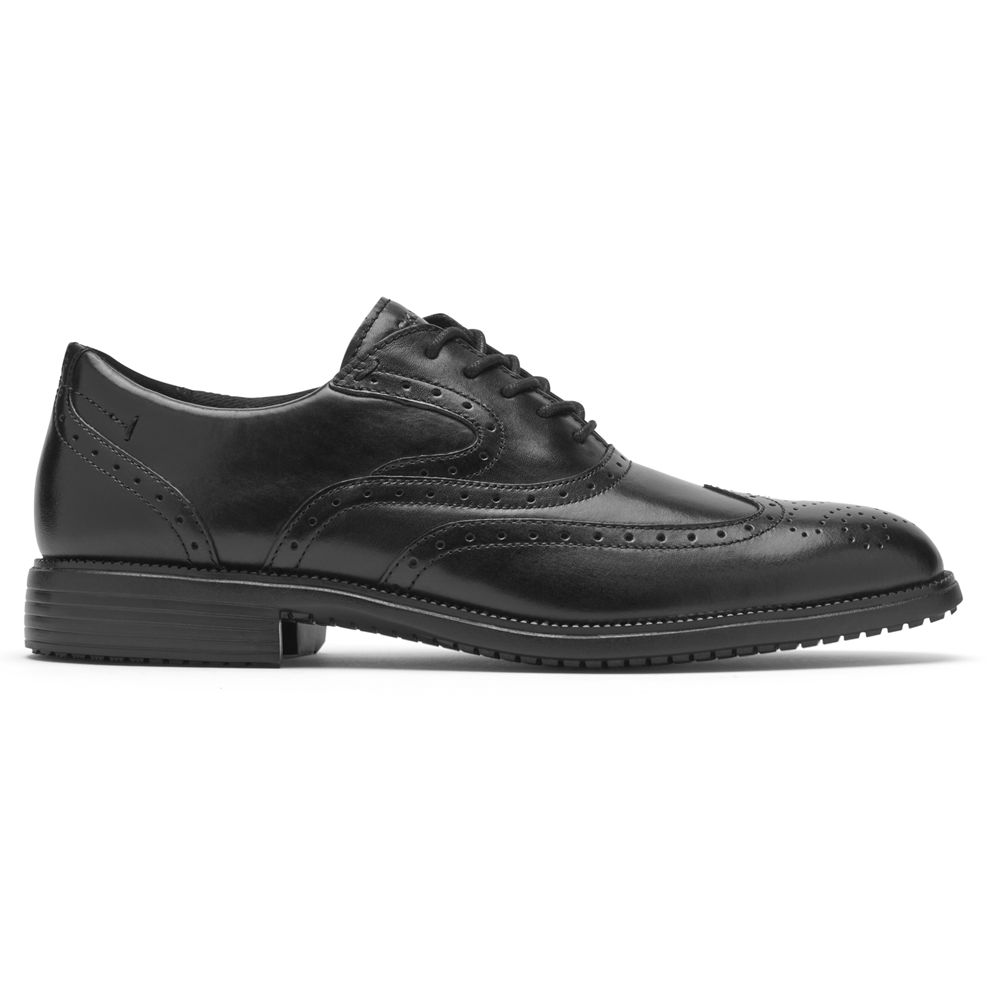 Scarpe Oxford Rockport Uomo - Total Motion Dressport Wingtip - Nere - MIQESLH-37